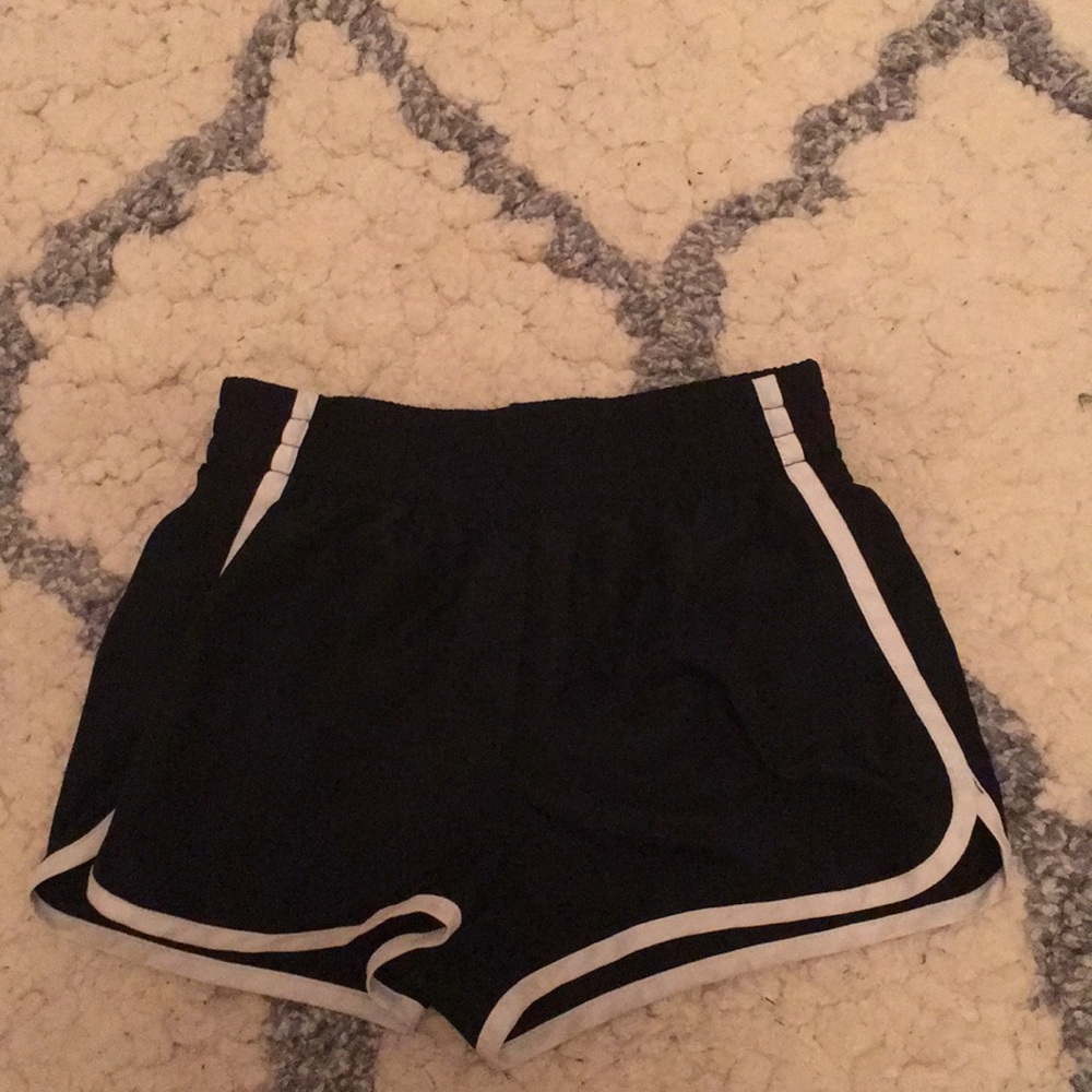 Black and white shorts